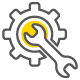 Wrench and gear icon