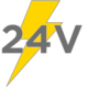 24V lightning bolt icon